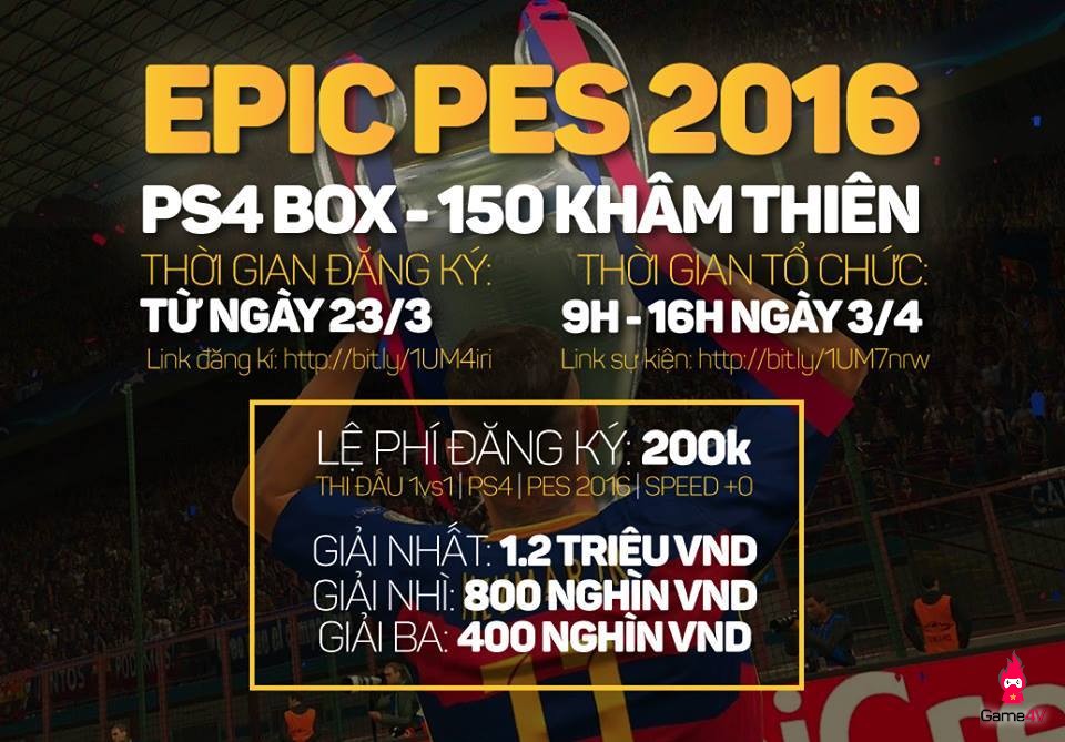Khởi tranh giải EPIC PES 2016 lần đầu tiền tại Hà Nội
