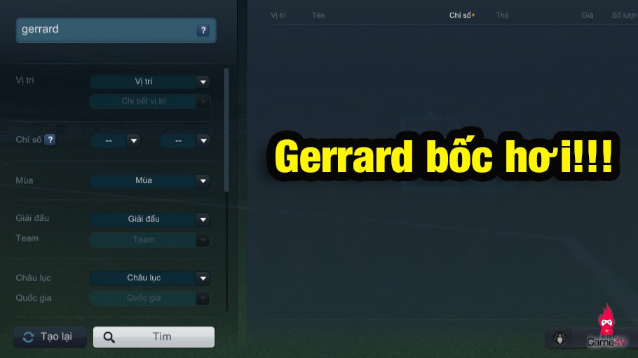 Sau khi giải nghệ, Gerrard cũng 'bốc hơi' trên TTCN FO3