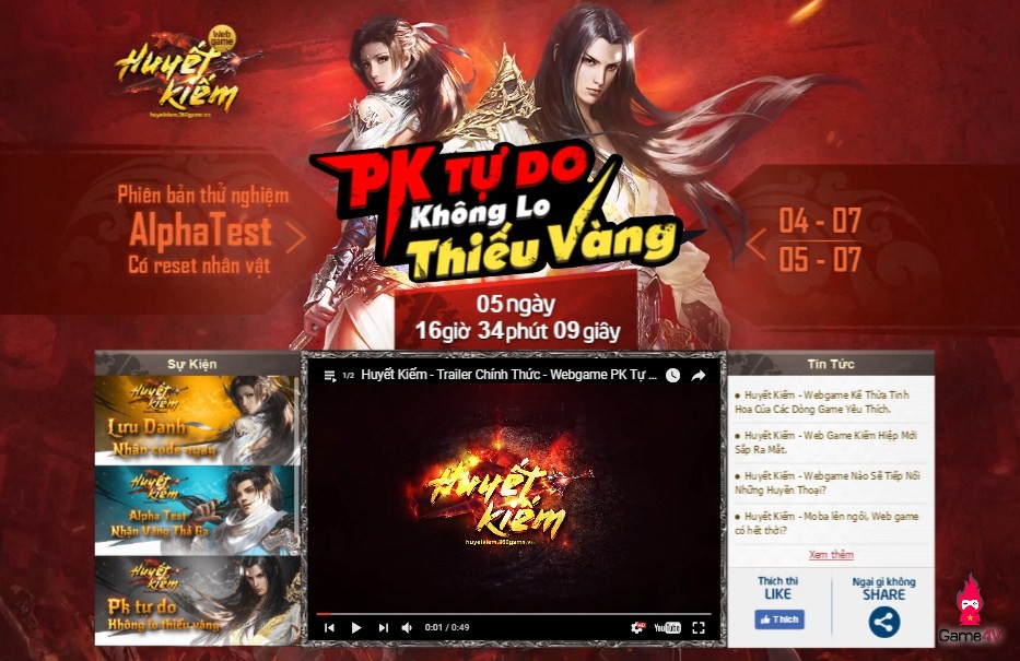 Webgame Huyết Kiếm ra mắt Teaser, ấn định ngày ra mắt tại Việt Nam