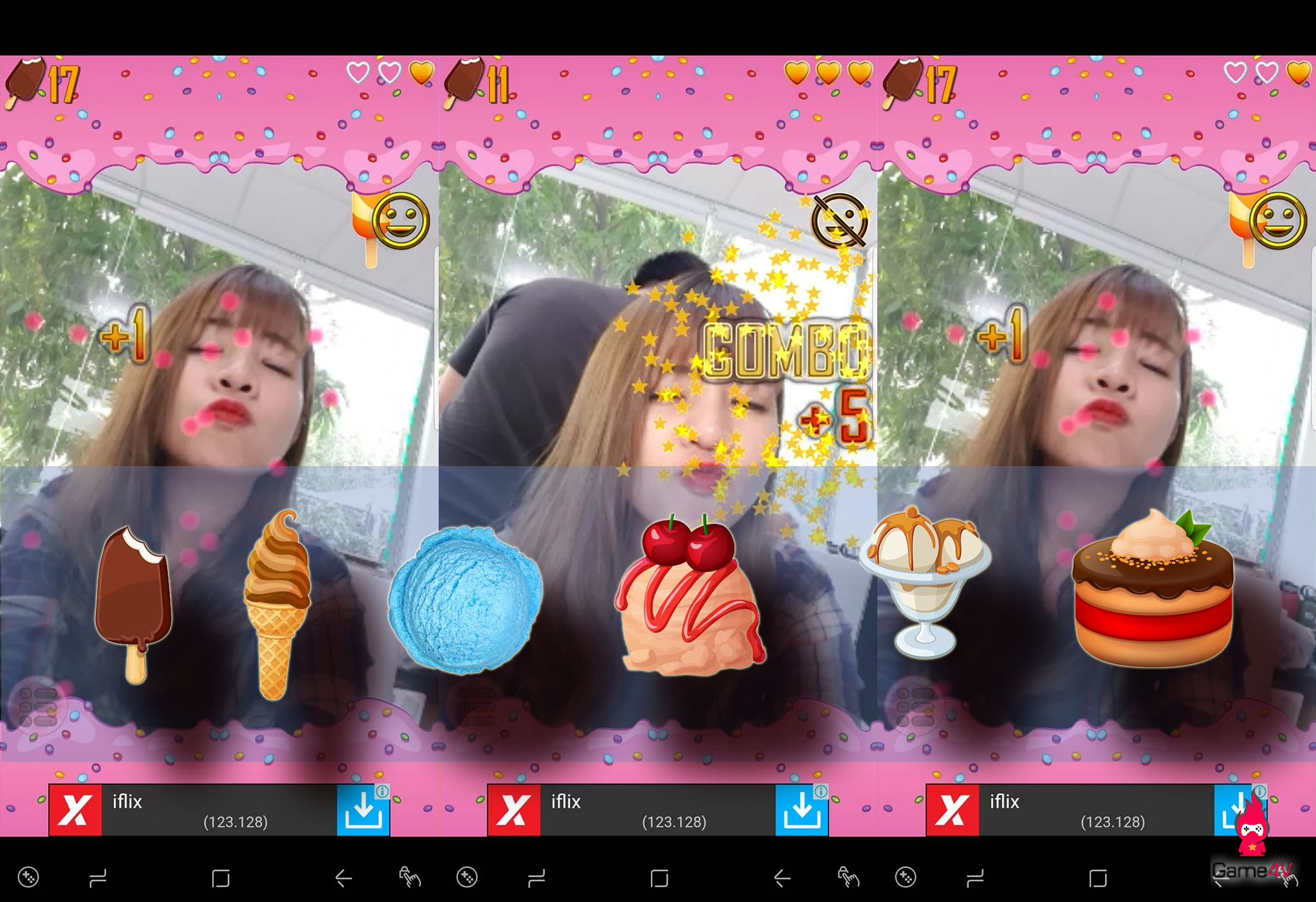 Trải nghiệm game di động ... ăn kem bằng miệng Ice Cream