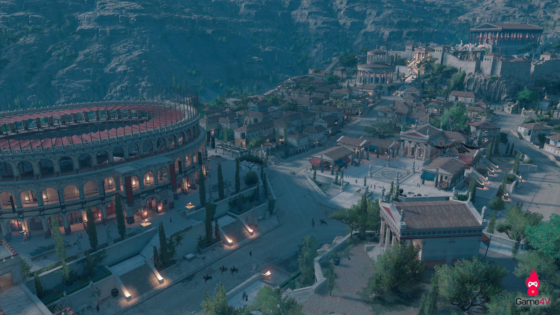 Древний рим одиссея. Assassin's Creed Odyssey Рим. Ассасин Крид древний Рим. Ассасин Рим в Колизее. Афины в древней Греции Колизей.