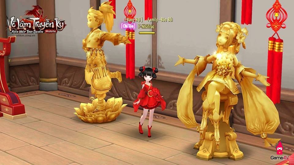 VLTK Mobile: Kỷ niệm một tháng kết hôn, các game thủ thi nhau khoe tượng Kim Đồng - Ngọc Nữ