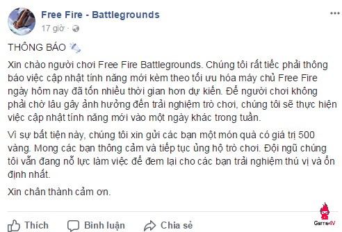 Free Fire Battlegrounds: Bản cập nhật khủng tháng 12 lỗi hẹn với game thủ