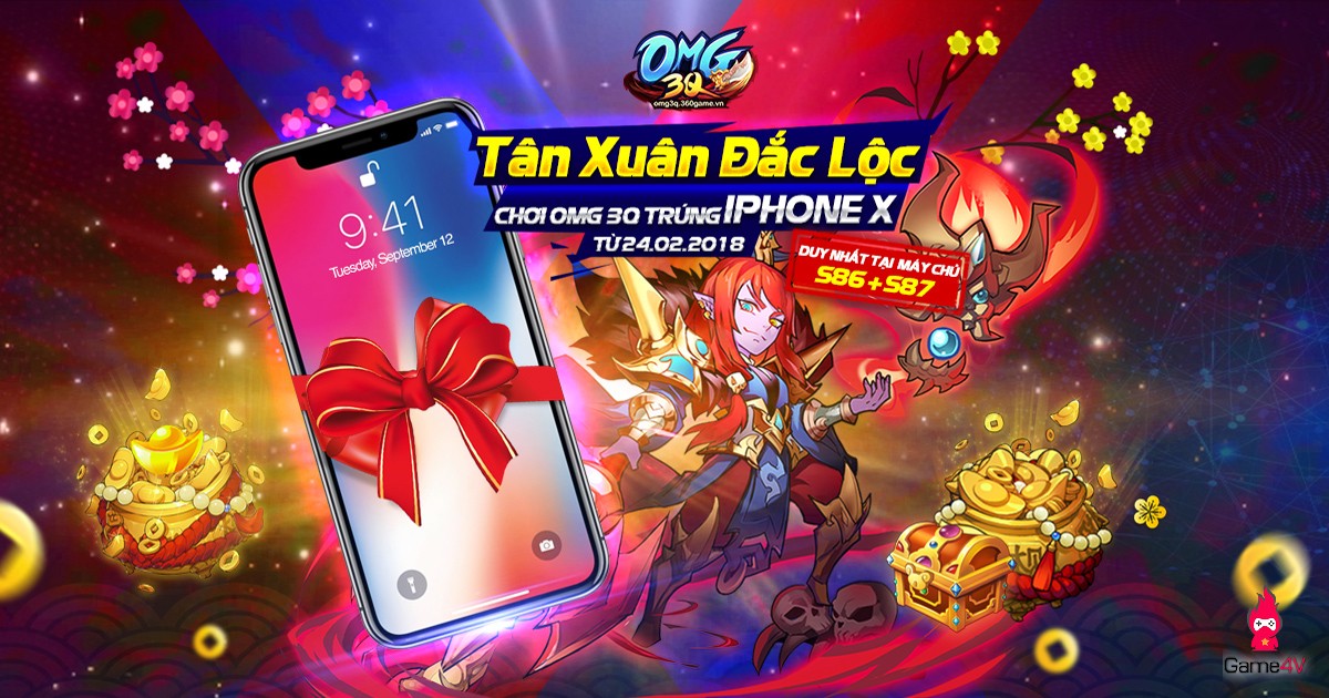 OMG 3Q “chơi lớn” đầu năm, tặng iPhone X cho game thủ