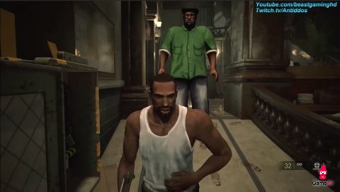 CJ và Big Smoke "đại náo" Resident Evil 2, lại cãi nhau vụ rượt theo xe lửa?