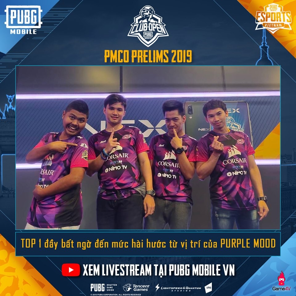 [PUBG Mobile] Purple Mood Esports xuất sắc vô địch PMCO prelims 2019
