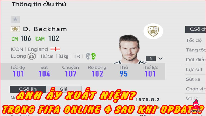 David Beckham sẽ là một trong những thẻ ICON sắp xuất hiện trong Fifa Online 4?