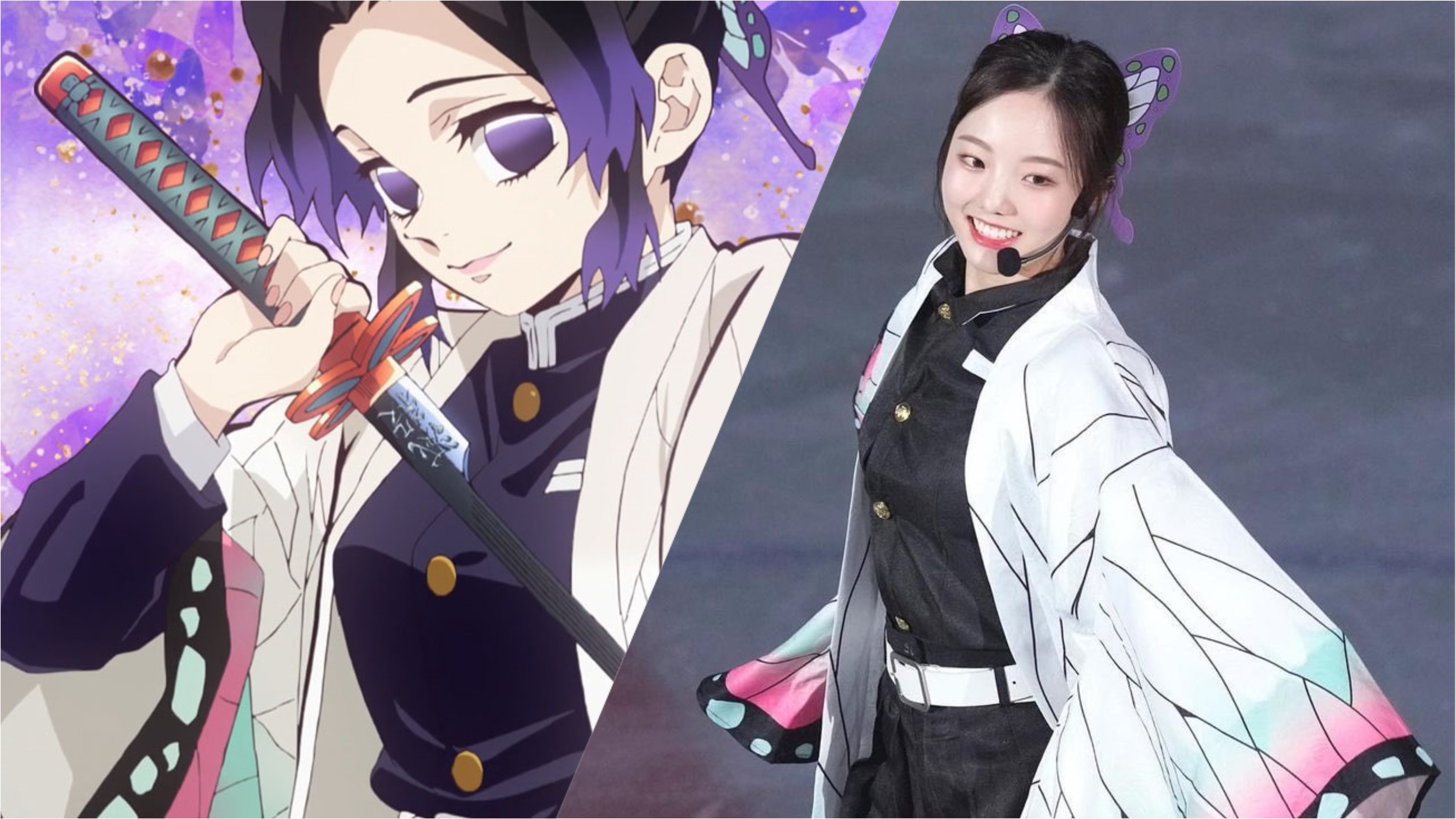 Kimetsu no Yaiba: Marin Honda cosplay Trùng Trụ Shinobu trên sân băng