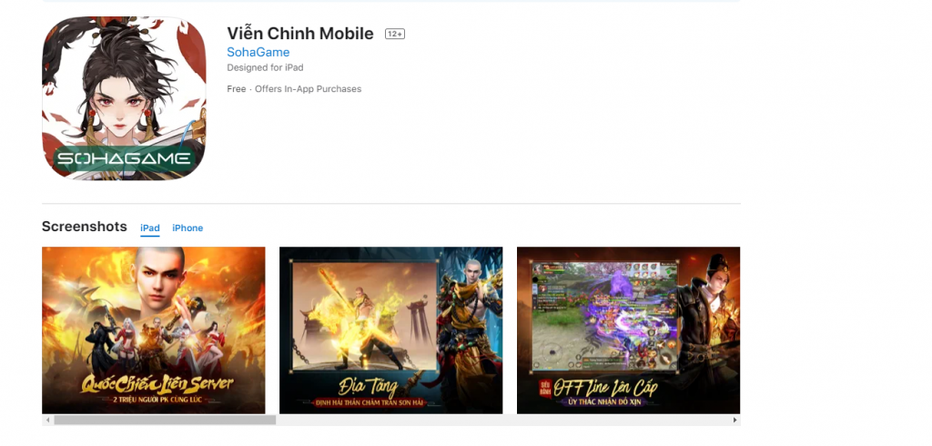 Viễn Chinh mobile thuộc thể loại game nhập vai MMORPG do chính SohaGame phát hành.