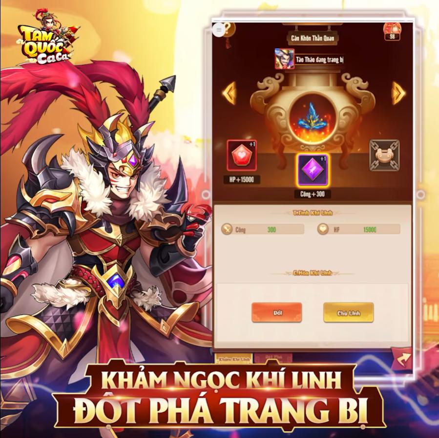 SharingFunVN tặng giftcode Tam Quốc Ca Ca mừng game update 14/12