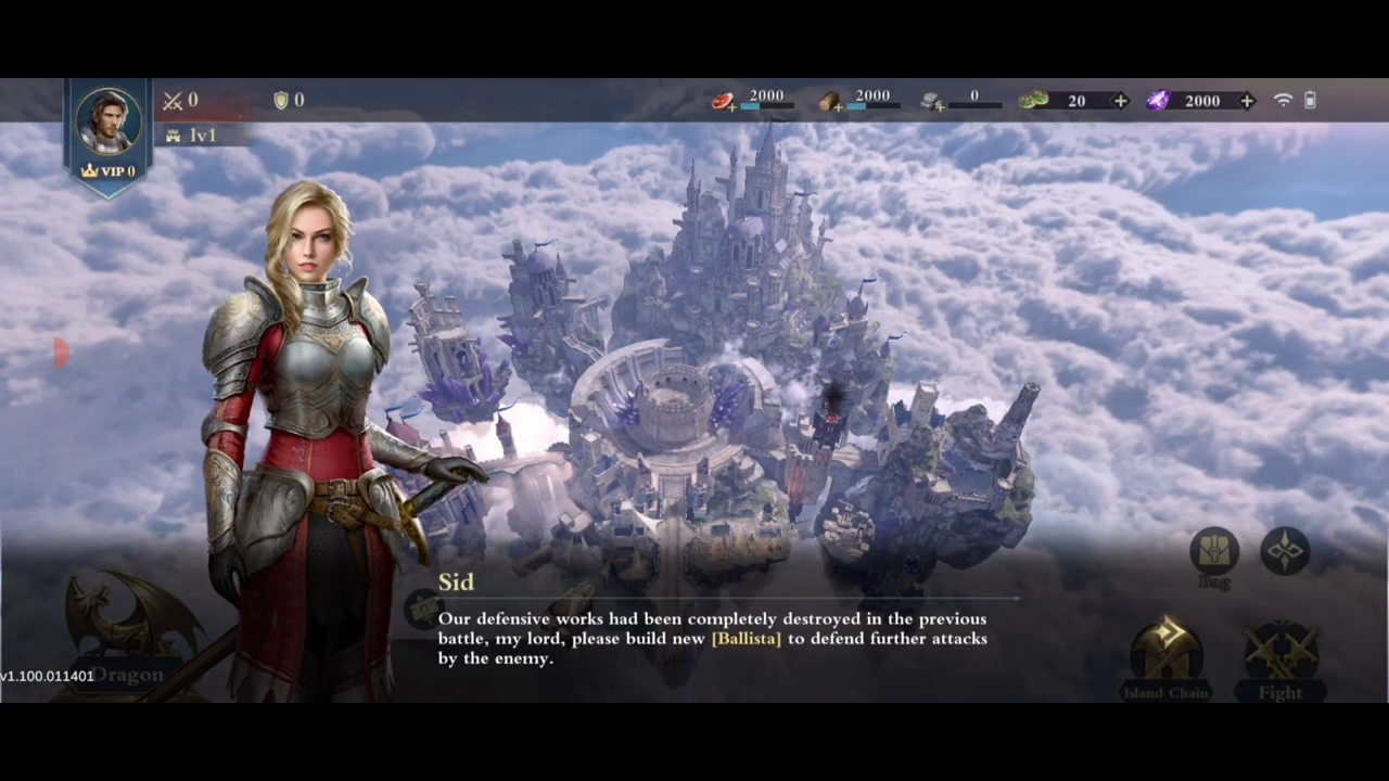 Rise of Dragons - Giao diện chính của trò chơi