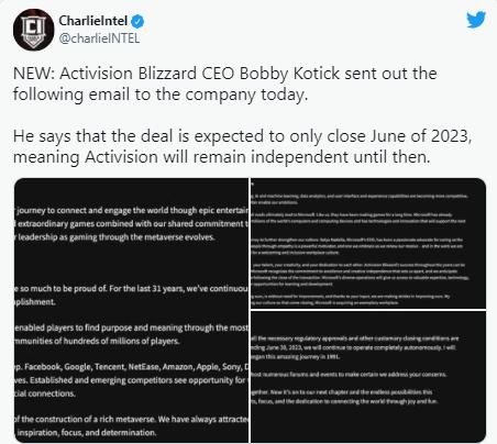 Email từ CEO Bobby Kotick của Activision Blizzard bị rò rỉ sau khi Microsoft mua lại công ty