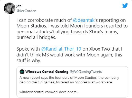 Microsoft sẽ không nhận trò chơi tiếp theo của Moon Studios vì điều kiện nơi làm việc độc hại