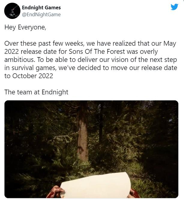 Sons of the Forest – Tựa game kinh dị kế nhiệm The Forest bị trì hoãn ngày phát hành