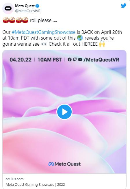 Meta Quest công bố tổ chức sự kiện Meta Quest Gaming Showcase cho tháng 4