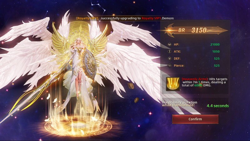 Tính năng mới mang tên Angelic Revelation cho phép bạn mở khoá các Thiên thần tối cao để hỗ trợ chiến đấu.