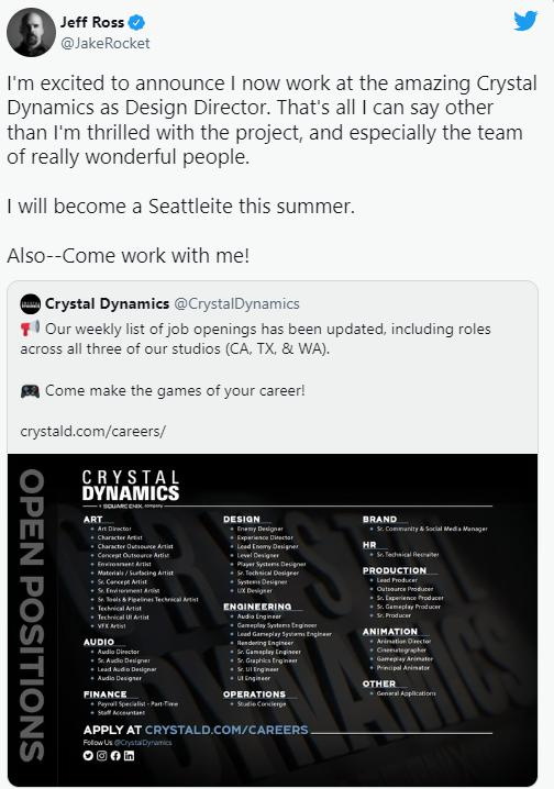 Đạo diễn của Days Gone hiện đang làm việc tại Crystal Dynamics