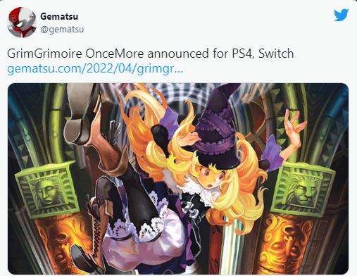 Tựa game PS2 cổ điển GrimGrimoire được làm lại cho PS4 và Switch