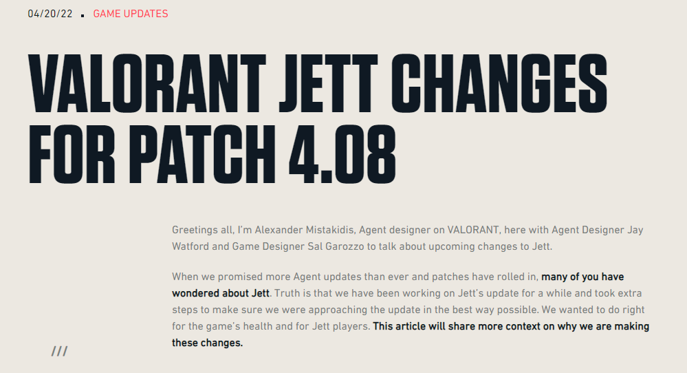 Valorant: Jett chính thức bị nerf trong bản cập nhật 4.08 sắp tới, Yoru cuối cùng cũng lên ngôi