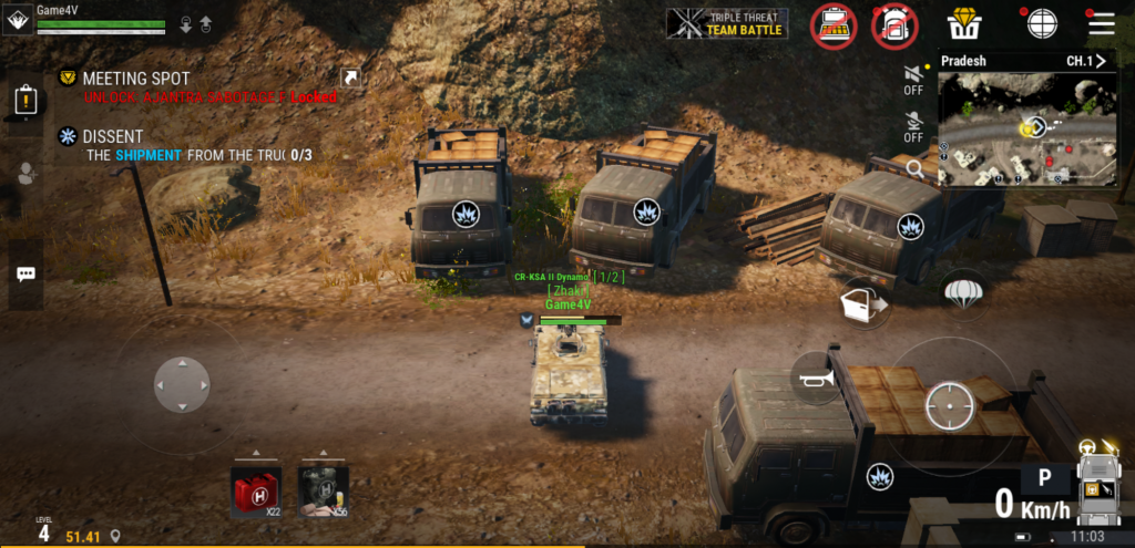 Người chơi có thể lái các loại khí tài quân sự.