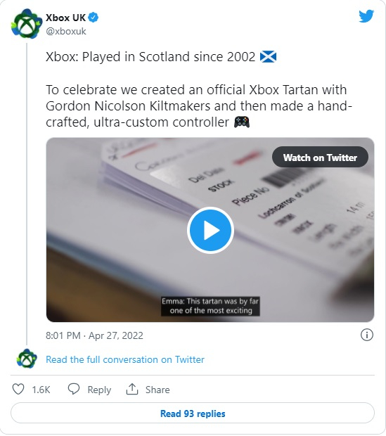 Xbox tiết lộ phiên bản giới hạn của chiếc tay cầm chơi game mới mang tên Tartan