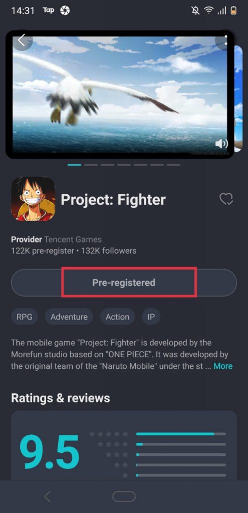 Hướng dẫn cách đăng ký trước One Piece Project Fighter do Tencent phát hành