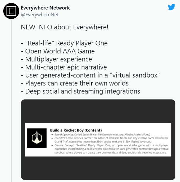 Everywhere – Trò chơi mới của cựu nhà sản xuất GTA 5 được mô tả là ‘Ready Player One đời thực’