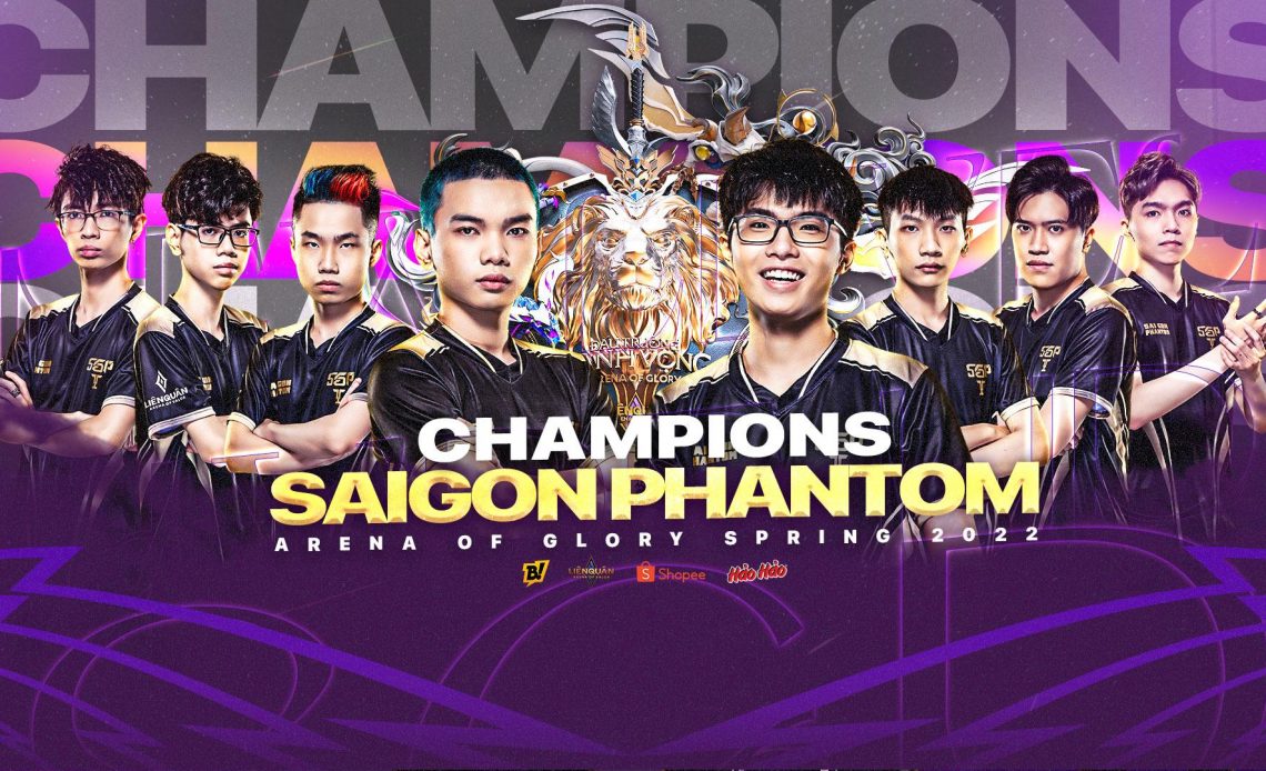Đánh bại V Gaming với kết quả 4-0, Saigon Phantom lên ngôi vô địch Đấu Trường Danh Vọng Mùa Xuân 2022 với 900 triệu tiền thưởng