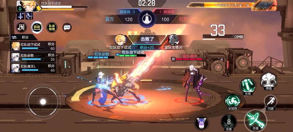 Người chơi sẽ được điều khiển tối đa 4 nhân vật trong một màn đấu.