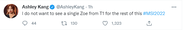 Nữ phóng viên Ashley Kang cũng bức xúc với con Zoe của T1 trong tay Faker