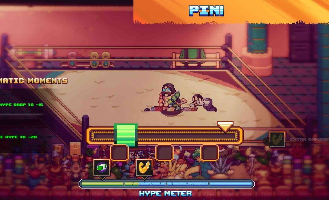 WrestleQuest đem đến gameplay thú vị khi các tay vật được triệu hồi trong thế giới pixel