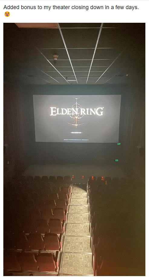 Game thủ ‘chơi lớn’ trải nghiệm Elden Ring bằng… rạp chiếu phim