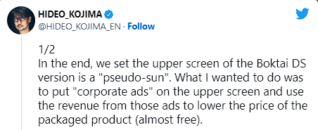 Hideo Kojima từng suýt đưa quảng cáo vào một trong những trò chơi của mình để giảm giá thành