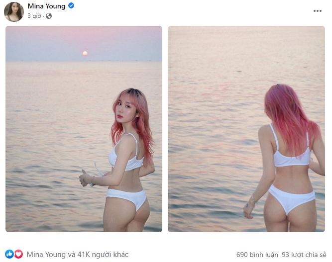 Trên Facebook cá nhân, Mina Young có đến 40 nghìn lượt tương tác chỉ sau vài giờ đăng tải - một con số cực kỳ ấn tượng trong làng game Việt.