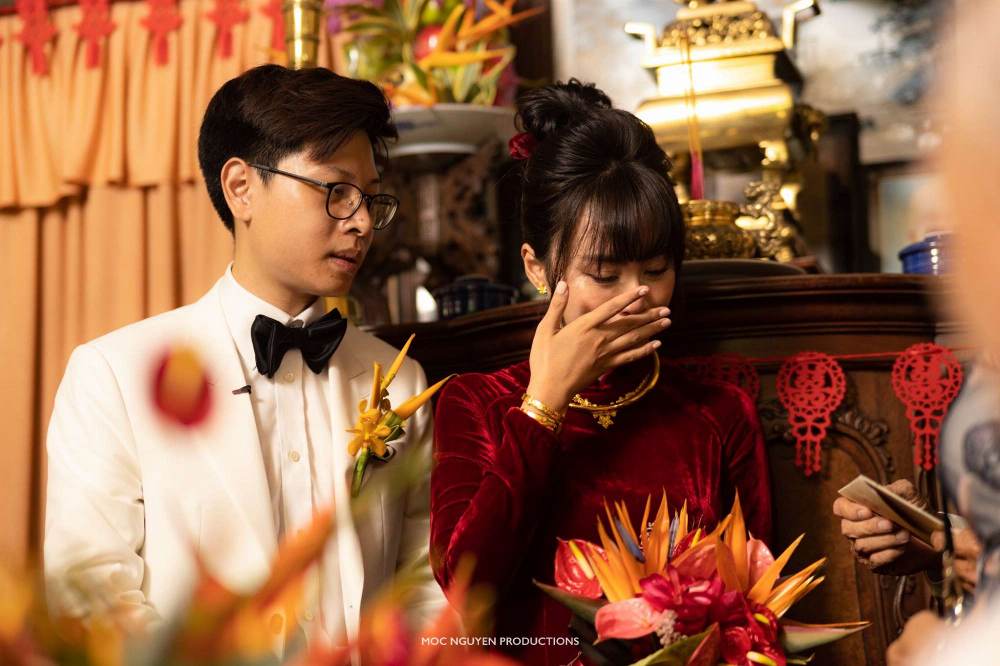 "God of War" Bomman is confused to see the bride crying during the ceremony.