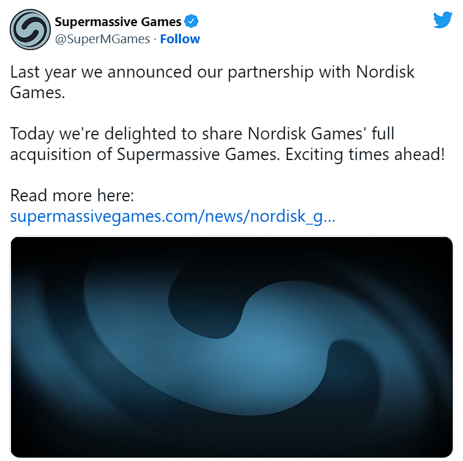 Supermassive Games được Nordisk Games mua lại