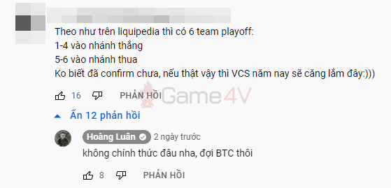 BLV Hoàng Luân cho biết phải đợi ban tổ chức công bố luật thi đấu VCS Mùa Hè 2022 sau.