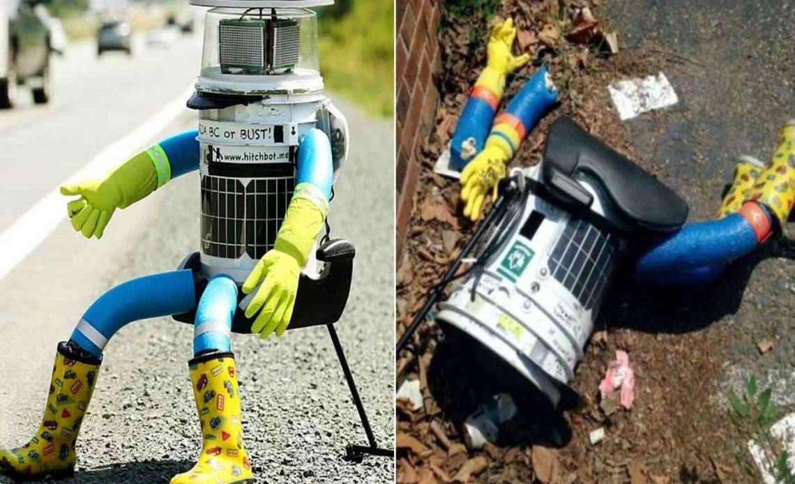 Chú robot đáng thương tử nạn khi đi du lịch