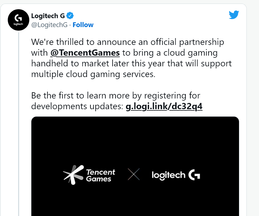 Logitech G và Tencent Games triển khai một dự án game trên nền tảng đám mây.