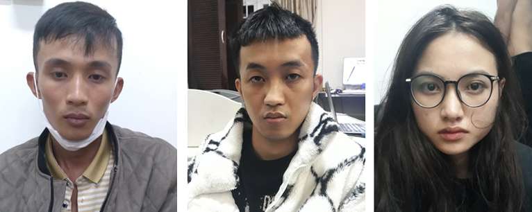 3 subjects were arrested by Da Lat City Police.  (Photo: baolamdong.vn)