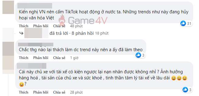 Có bình luận cho rằng Việt Nam nên cấm TikTok.