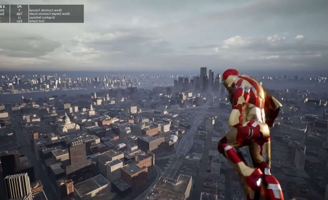 Iron Man sẽ như thế nào trong một tựa game thế giới mở bằng Unreal Engine 5