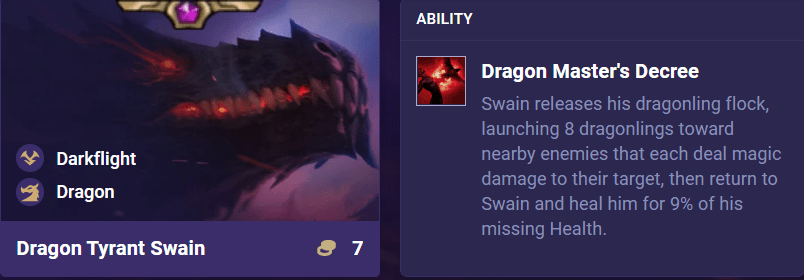 Dragon Tyrant Swain - vị tướng 7 tiền sẽ xuất hiện trong ĐTCL 7.5