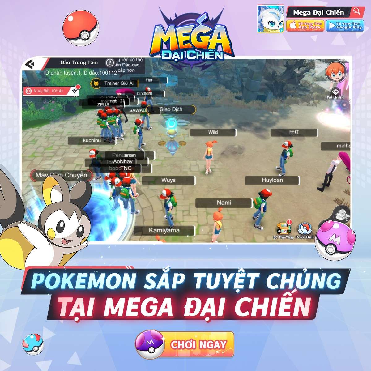 Cán mốc 1 triệu lượt tải, Mega Đại Chiến trở thành game đấu Pet Pokemon số 1 Việt Nam