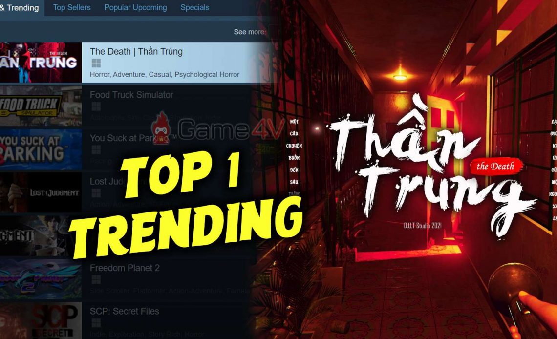 Game kinh dị thuần Việt - Thần Trùng của Dũng CT đạt top 1 Trending Steam ngay khi vừa ra mắt