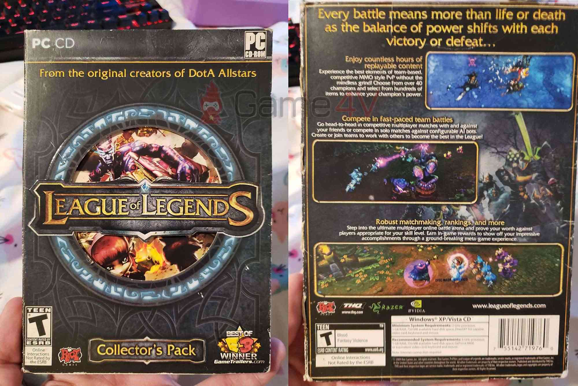 Cover photo of League of Legends CD box.