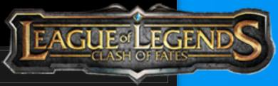 Logo of the early days of League of Legends - League of Legends: Clash of Fates.