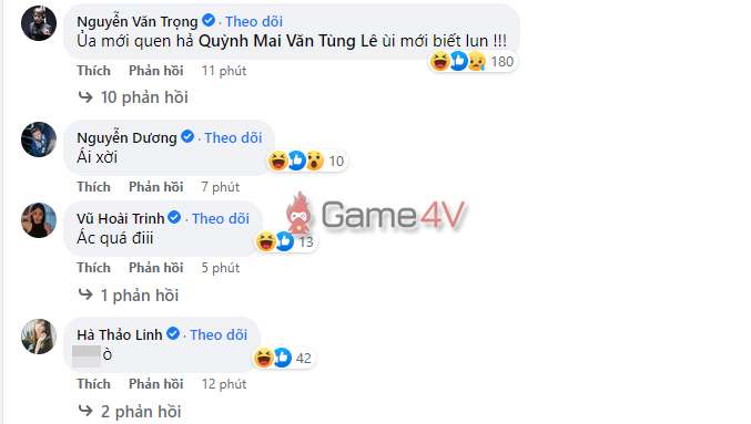 Coach Ren, rapper Tez, streamers Lai Lai and Ha Thao Linh left comments below Mai Dora's post.