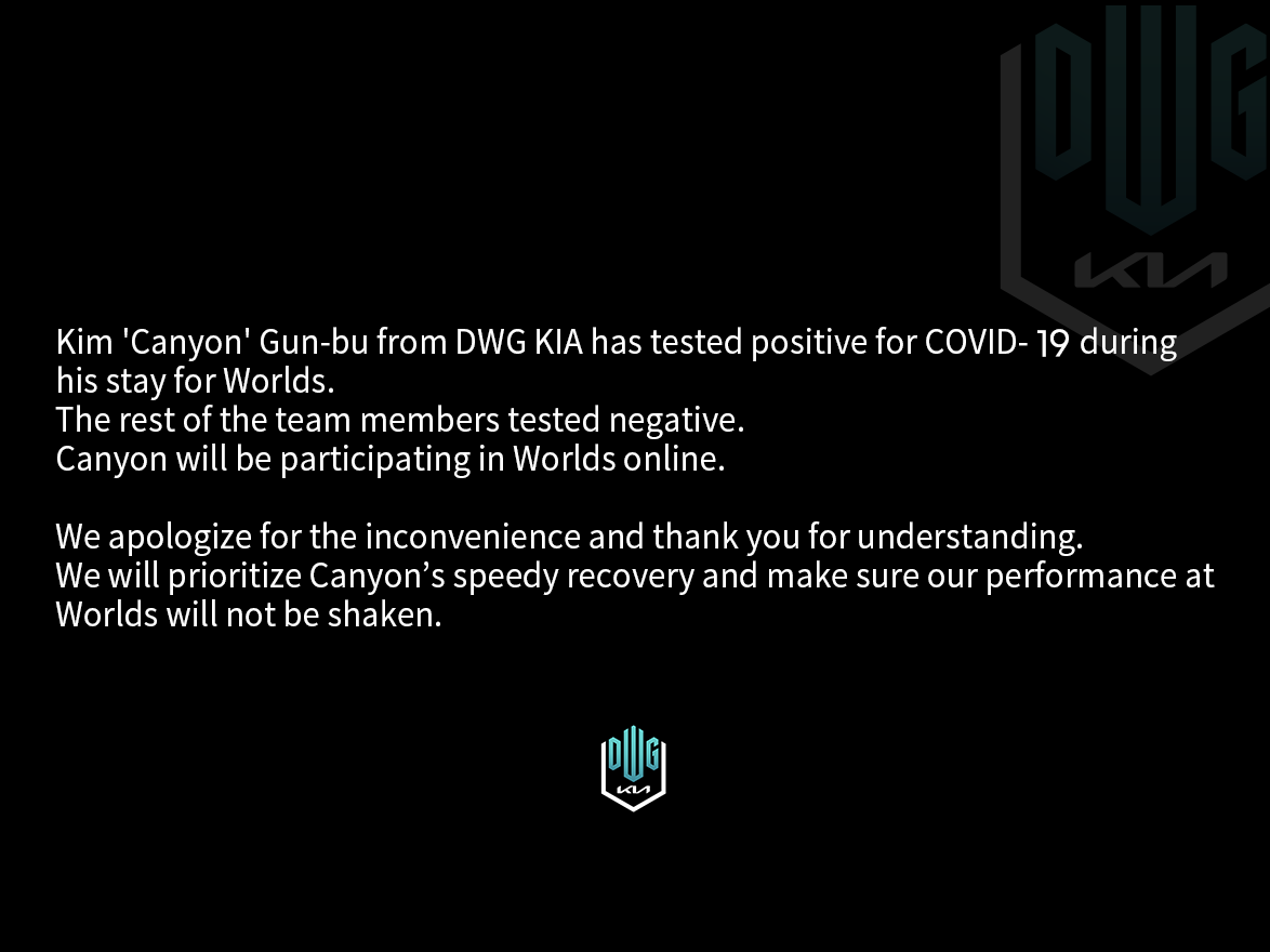 DWG KIA thông báo về tình hình Canyon.