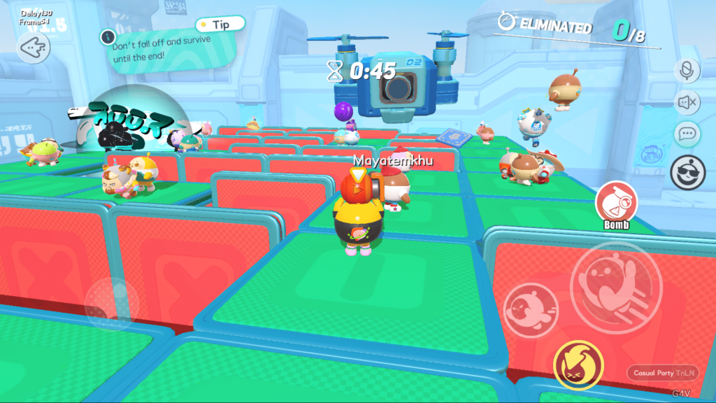 Người chơi có thể sử dụng các vật phẩm làm vũ khí tấn công người chơi khác.